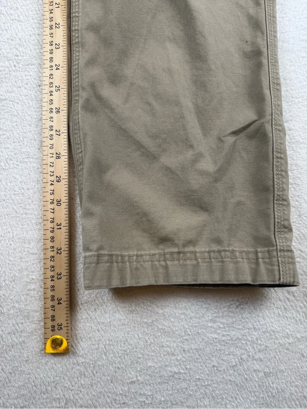 Duluth Trading Co Beige Flex Fire Hose Cargo Utility Pants Size 34x34 Trim Fit